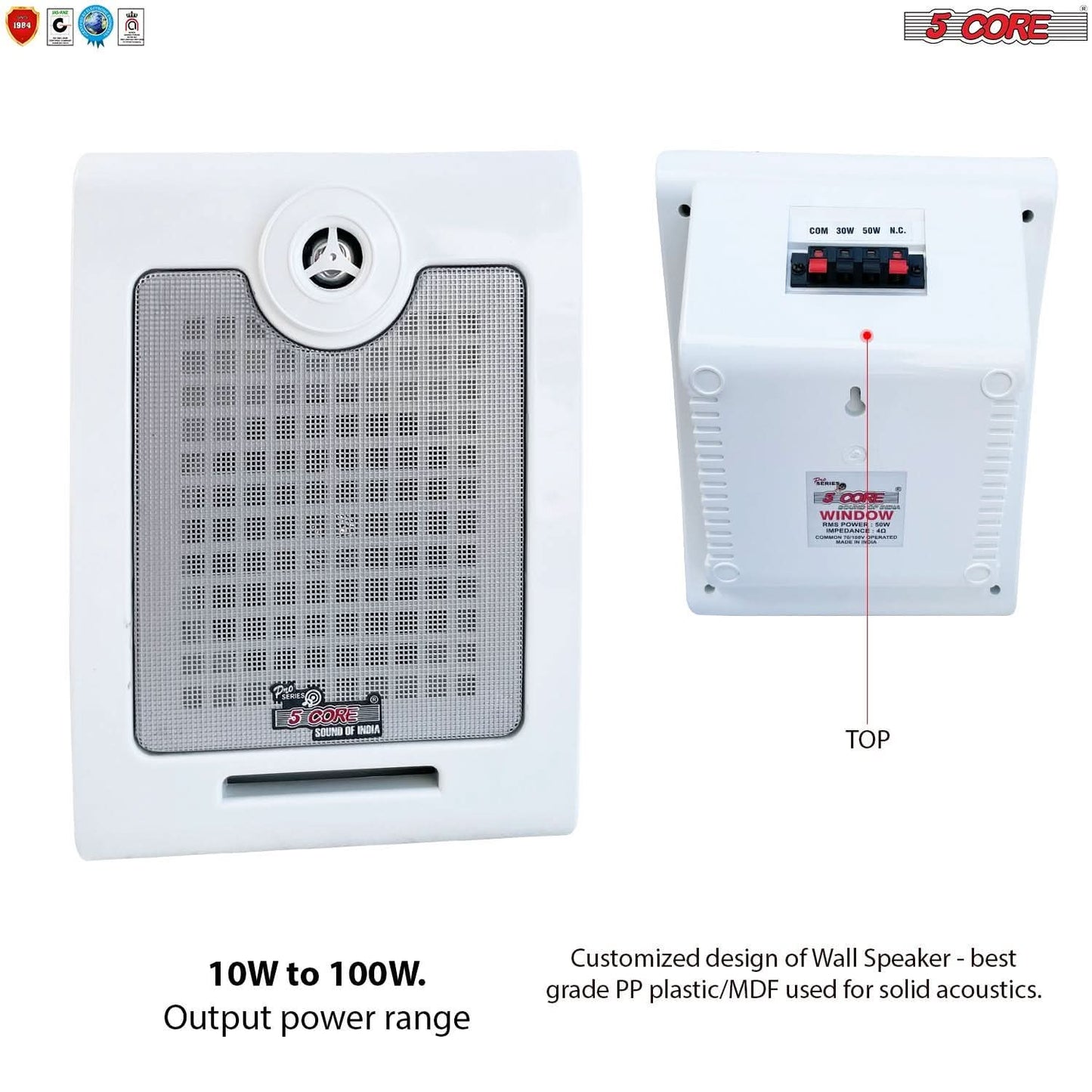 5Core Outdoor Wall Speakers High Performance Ceiling Mount Speaker 50W RMS, 4Ohms-4