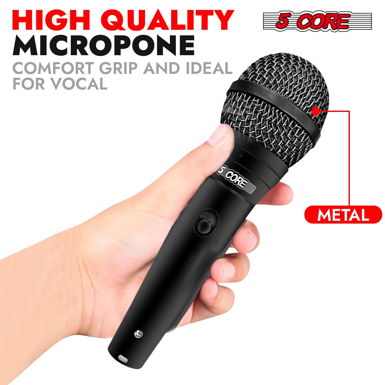 5Core XLR Microphone Dynamic Mic Karaoke Singing Studio Microfono Handheld Mics-1