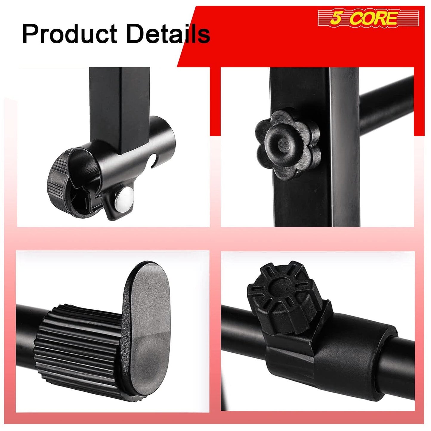 5 Core Keyboard Stand 2 Tier Adjustable Electric Piano Sturdy Foldable Holder-2