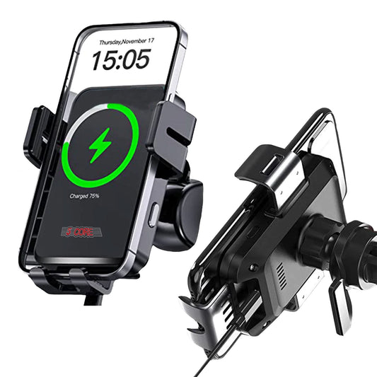 5 Core Magnetic Wireless Car Charger Mount, Stick on The Dashboard for MagSafe iPhone & Android-0